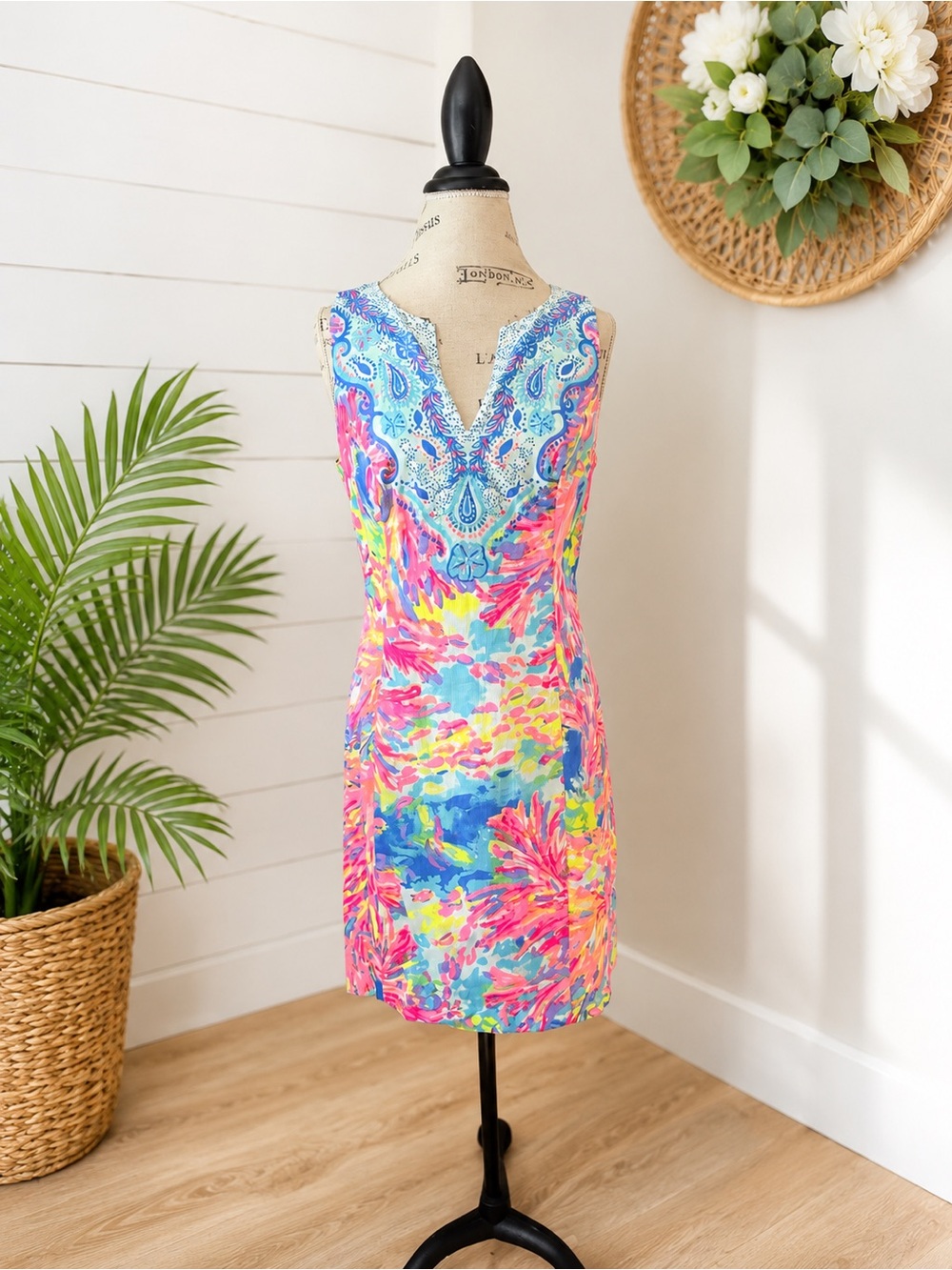 Lilly Pulitzer Fallon Shift Dress Palm Beach Coral Multicolor Size 6 NWT